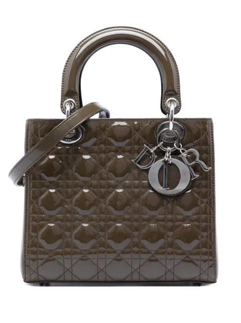 Christian Dior Pre-Owned 2011 Medium Patent Cannage Lady Dior satchel Brown RYQIKTEPZ92A8JEP