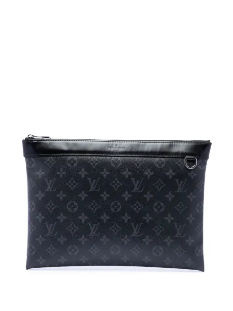 Louis Vuitton Pre-Owned 2018 Monogram Eclipse Discovery Pochette GM clutch bag Black OR76DKEDLTUAGWPN