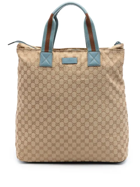 Gucci Pre-Owned 2000-2015 GG Canvas Web Vertical tote bag Neutrals OJKIR6UIAB9IEHJF
