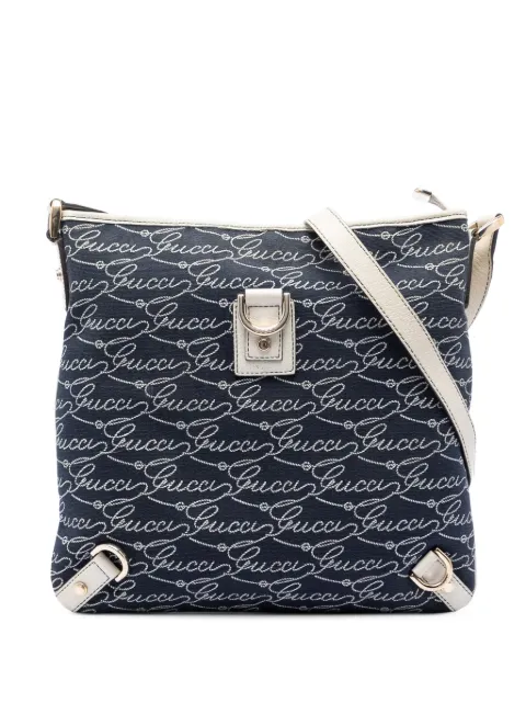 Gucci Pre-Owned 2016-2026 85th Anniversary Denim Abbey D Ring crossbody bag Blue H4X8EGIRWDTXHSOA