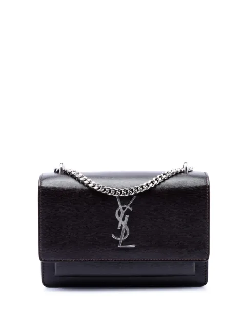 Saint Laurent Pre-Owned 2017 Small Calfskin Monogram Sunset crossbody bag Brown 817G92HMC9EFPL3B
