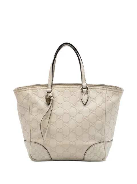 Gucci Pre-Owned 2016-2026 Small Guccissima Bree satchel White 3VPCVMV3CUTFO7GB