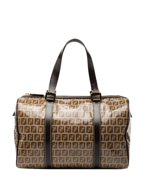 Fendi Pre-Owned 2000-2010 Zucchino Crystal boston bag Brown XV2I2D4Y4MI5DJWE
