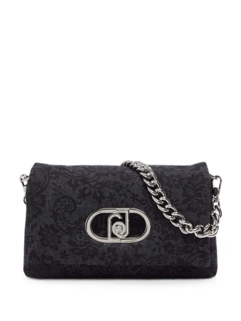 LIU JO medium LaPuffy bag in printed denim Grey AF6148D507622222