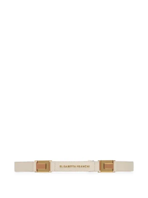 Elisabetta Franchi Suite C6 logo-lettering cut-out belt Neutrals CT09S61E1