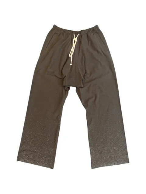 SECND SLF Vintage Flooded embellished track pants Brown VFLDSPBRW