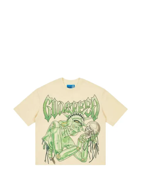 GODSPEED graphic-print T-shirt Neutrals GS369