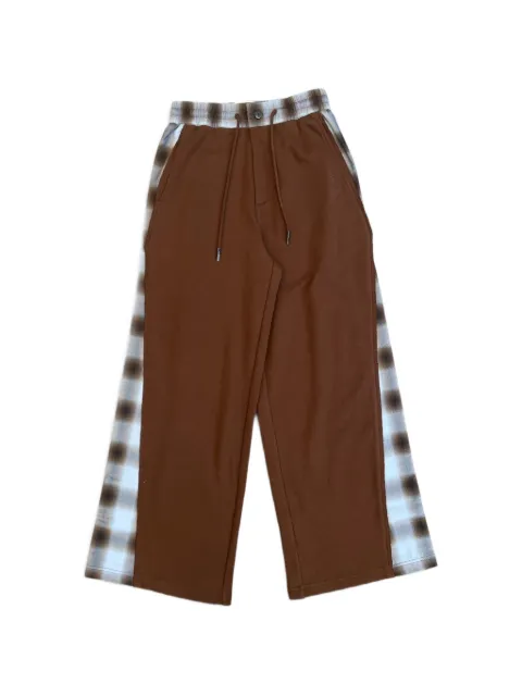 Feng Chen Wang elastic-waistband trousers Brown FUS21TR21B