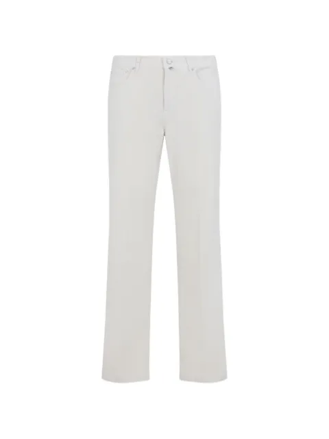 Kiton corduroy-effect straight-leg trousers White UPR005LK0105L320