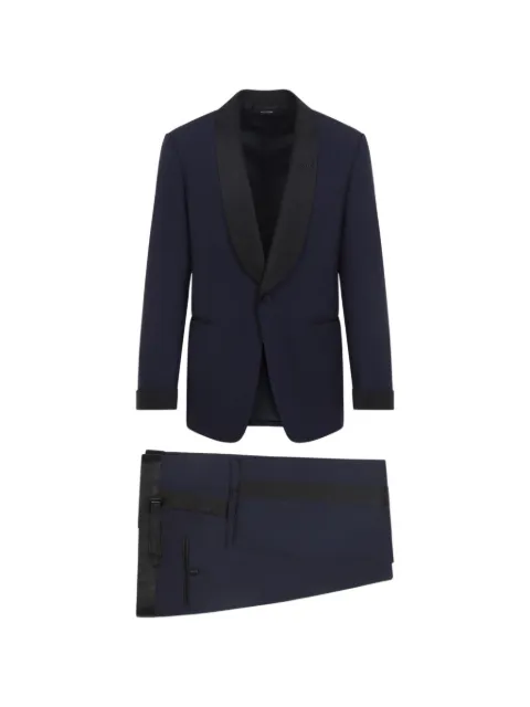 TOM FORD shawl-lapel wool suit Blue 2ESHG1WOS02