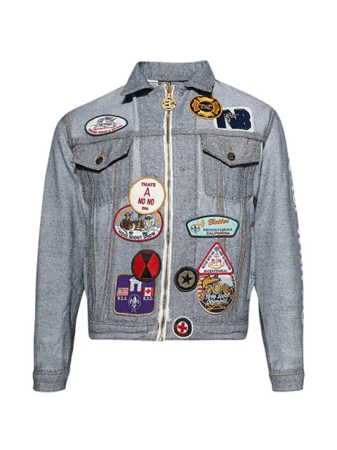 Better with Age patch-detail reversible denim jacket Blue BWA194