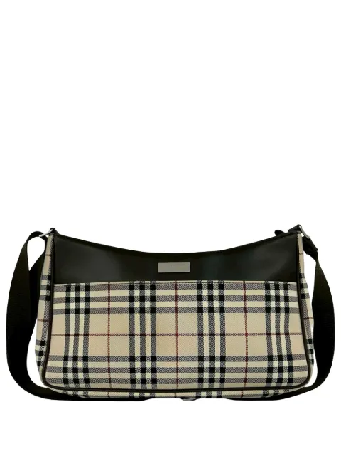 Burberry Pre-Owned 2000-2017 House Check Canvas shoulder bag Neutrals I966AJDIHRKONLE2