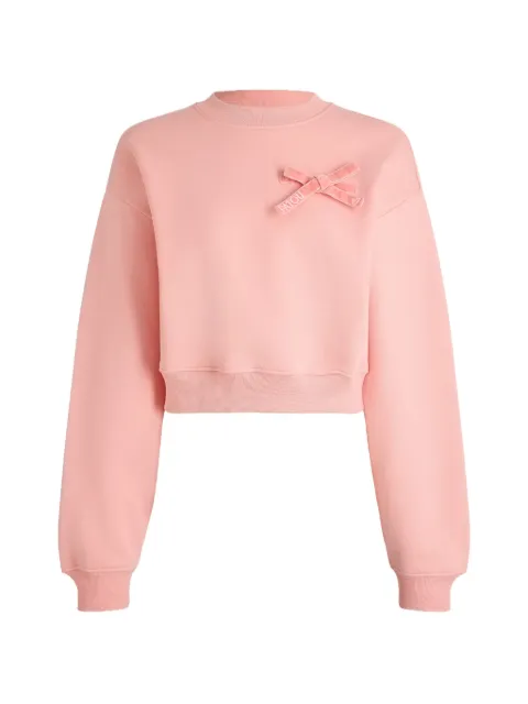Patou bow-detail cropped sweatshirt Pink JE2649995464P