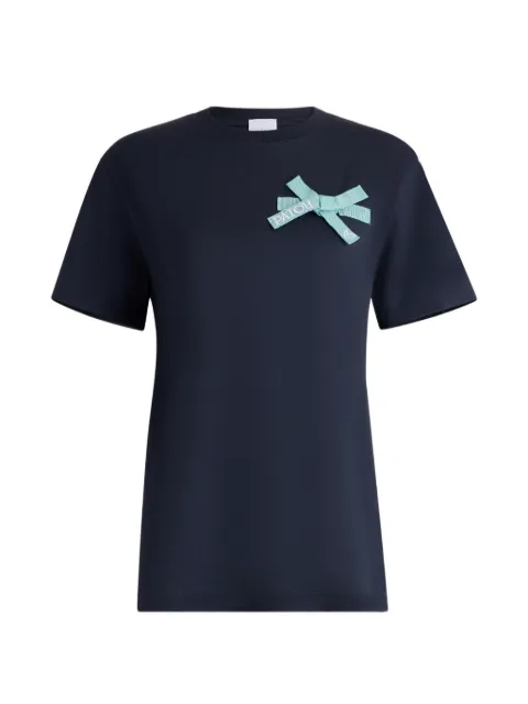 Patou bow-detail T-shirt Blue JE1859999692N