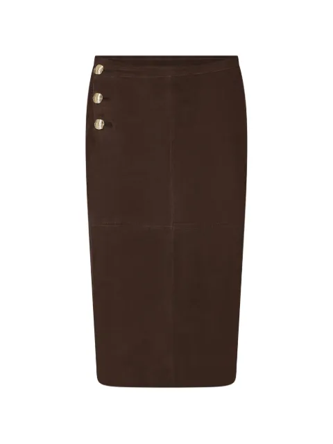LIU JO suede midi skirt Brown PF6070P0382X0800
