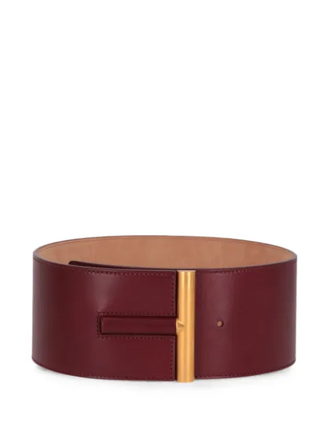TOM FORD T-clasp leather belt Red B0157FC89CRT