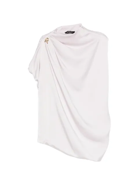 Fabiana Filippi draped-detail knot-embellished top Neutrals TPD216F258D9828203