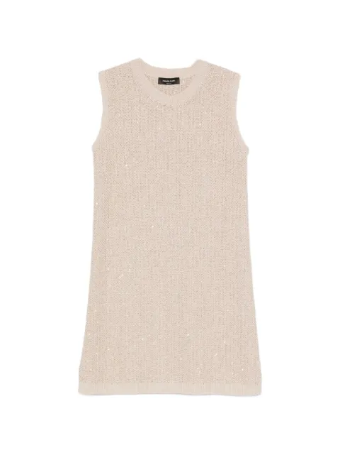 Fabiana Filippi sequin-embellished knitted dress Neutrals ABD216F380M3270167