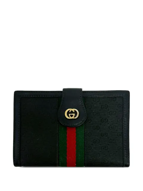 Gucci Pre-Owned 20th Century Micro GG Supreme Web Bifold Wallet small wallets Black QWWZR4Z5JPOKGELN