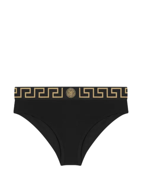 Versace jacquard cotton-jersey briefs Black 10013811A10011