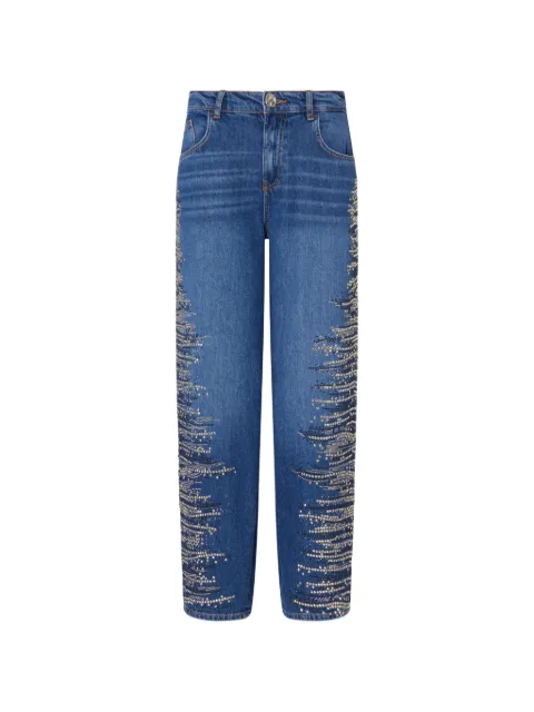 LIU JO straight jeans with jewel embroidery Blue PF6052D502679135