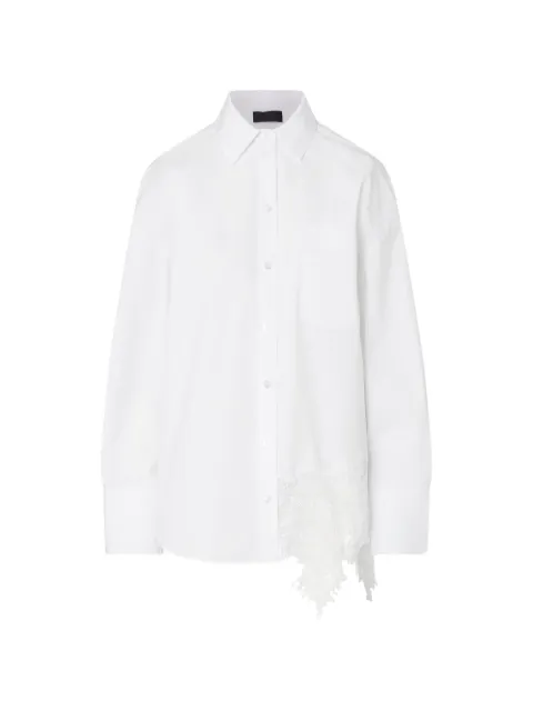 LIU JO poplin shirt with lace White PF6048T039A11111