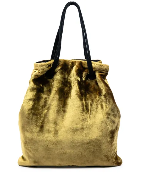 Miu Miu Pre-Owned 2010-2026 Velvet tote bag Gold WCMHBTOZH7T8E02D