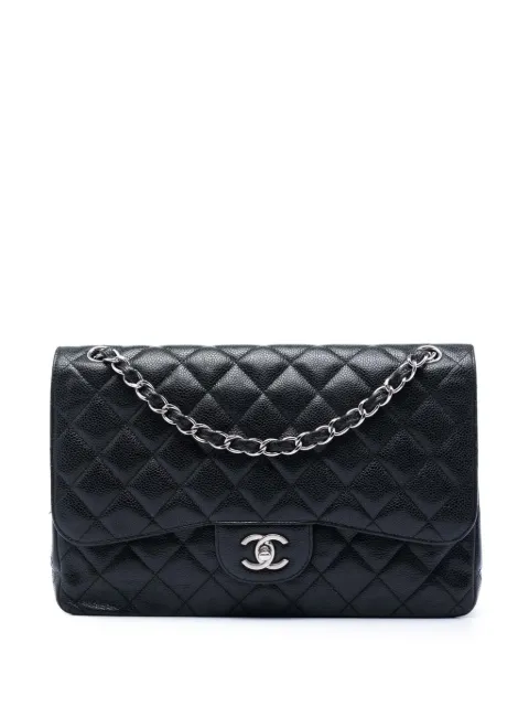 CHANEL Pre-Owned 2012-2013 Jumbo Classic Caviar Double Flap shoulder bag Black G08TYNCNO6LQ4T9Z