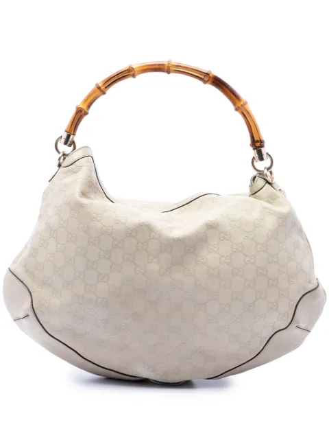 Gucci Pre-Owned 2016-2026 Guccissima Peggy Bamboo satchel Brown AF3DP3SH5S23V4VX