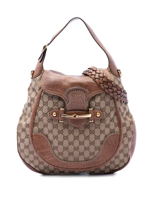 Gucci Pre-Owned 2016-2026 Large GG Canvas New Pelham satchel Neutrals 923814E0I79M2X3T