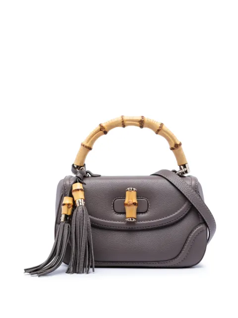 Gucci Pre-Owned 2016-2026 Medium Leather New Bamboo satchel Brown 73PWCBBD8EH8K1QX