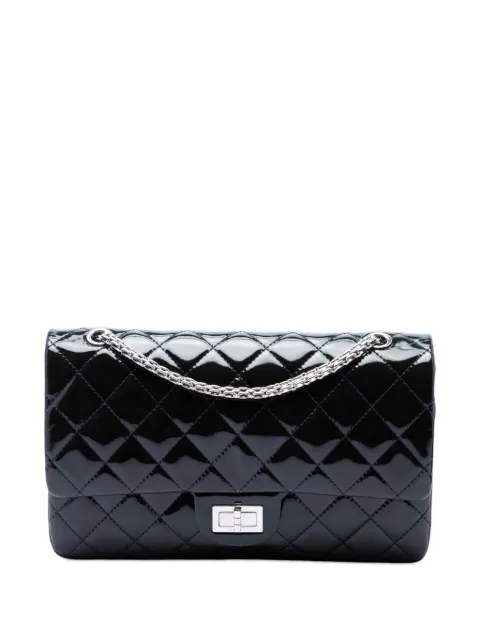 CHANEL Pre-Owned 2009-2010 Quilted Patent Reissue 2.55 Double Flap 227 shoulder bag Blue 4I601UHZ7QZ0ZJOF