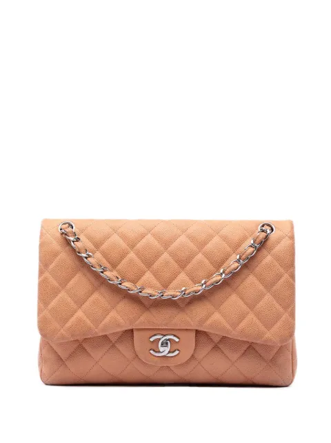 CHANEL Pre-Owned 2012-2013 Jumbo Classic Caviar Double Flap shoulder bag Brown 13V53S7AFCWBVJRZ