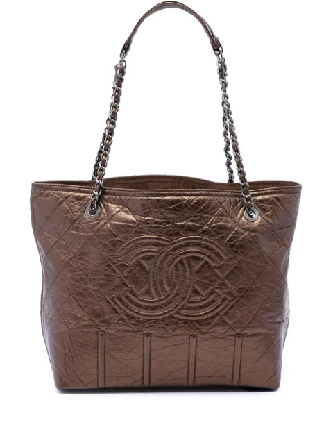 CHANEL Pre-Owned 2008-2009 Distressed Calfskin Shopping In Moscow tote bag Brown 04V752O2M4C699KD