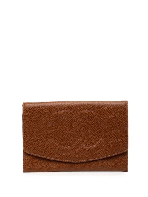 CHANEL Pre-Owned 1994-1996 CC Caviar Compact Wallet small wallets Brown TO7PMPN83CRBW7S3