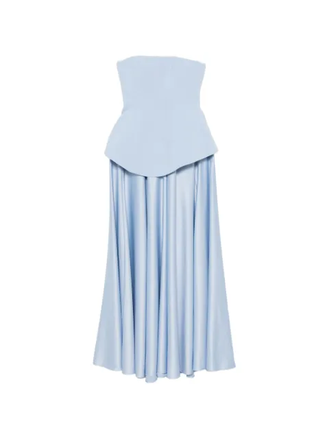 Solace London Oriana strapless maxi dress Blue OS48018