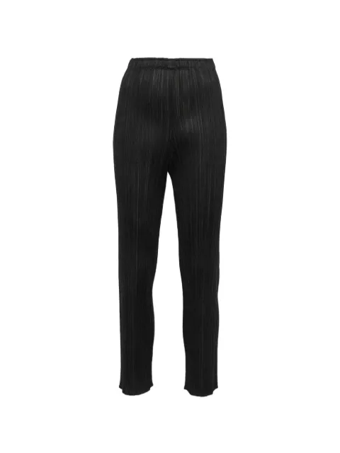Pleats Please Issey Miyake plissé-effect trousers Black PP67JF111