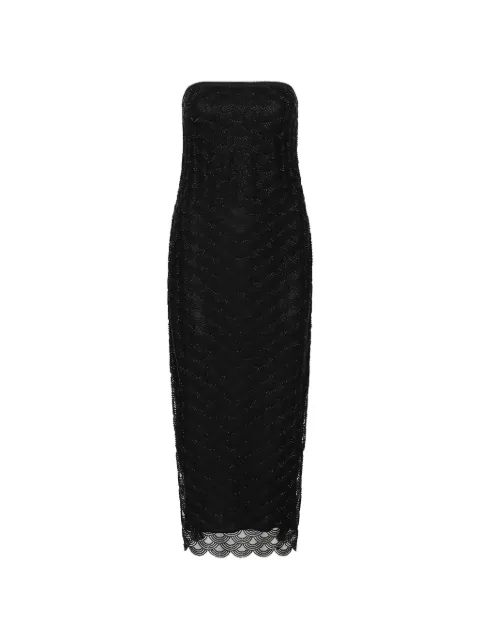 ROTATE BIRGER CHRISTENSEN bead-embellished strapless maxi dress Black 116289100