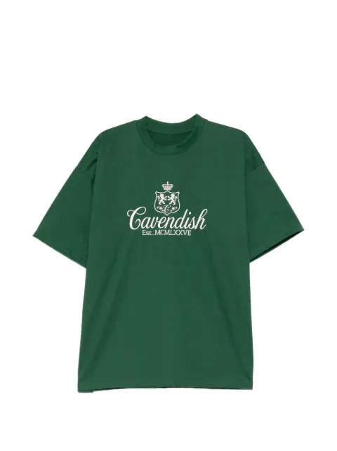 Cavendish logo-embroidered T-shirt Green CAV5012