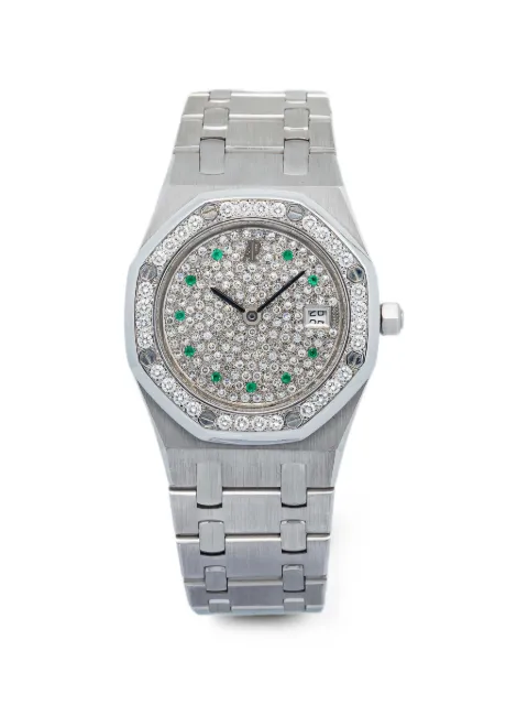 Audemars Piguet pre owned Royal Oak diamond 33mm watch Silver VITANGE