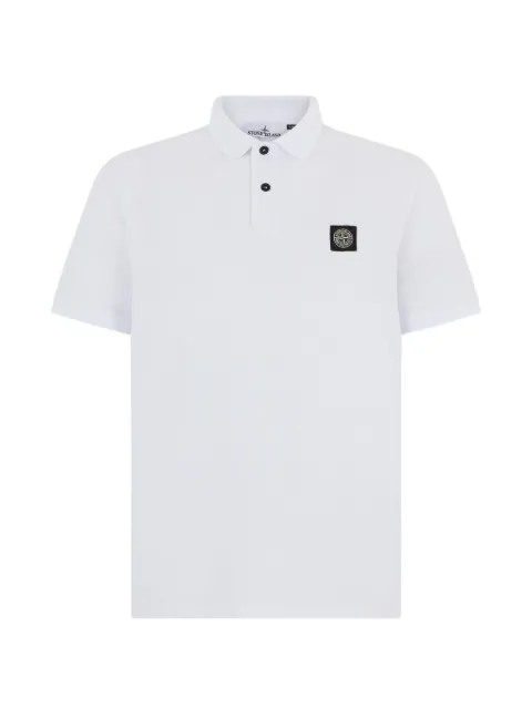 Stone Island logo-patch polo shirt White L2S152200008S0017