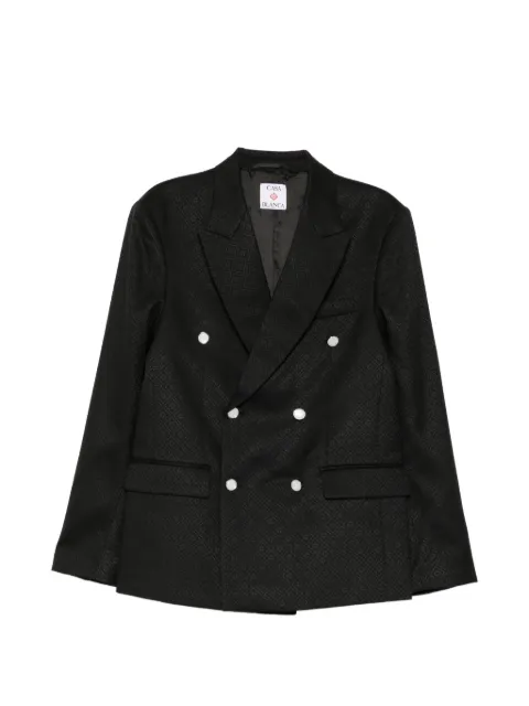 Casablanca geometric-jacquard single-breasted blazer Black MPF26JK47601