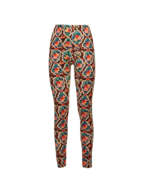 La DoubleJ floral-print leggings Brown TRO0013JER005MAT01RE02