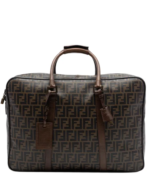 Fendi Pre-Owned 2000-2010 Zucca Coated Canvas Suitcase travel bag Brown WXVDJYMT5BN5U7U2