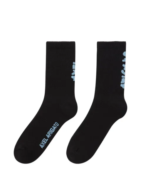 Axel Arigato floral-jacquard logo-print socks Black X3956006