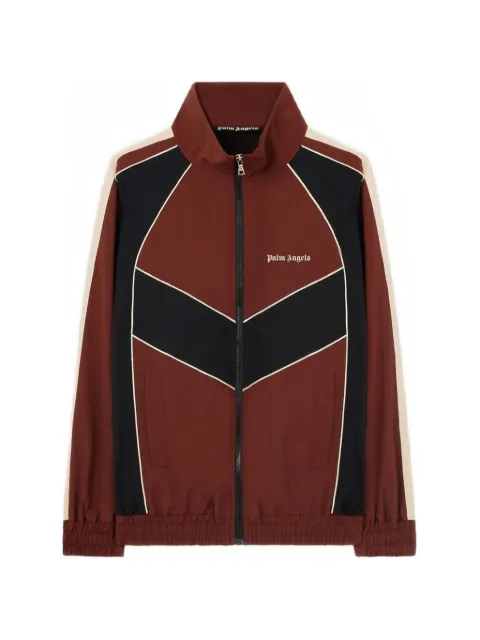 Palm Angels Hollywood colour-block windbreaker Brown PAMEB02F26FB016010