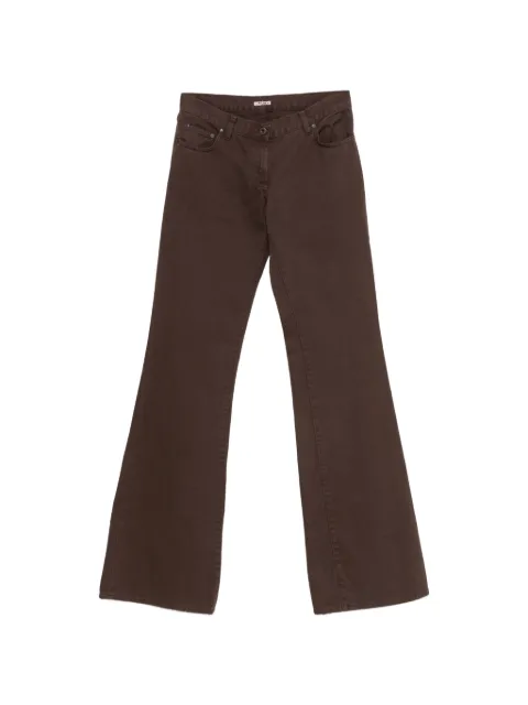 Miu Miu Pre-Owned 2000s flared jeans Brown MI250BVX