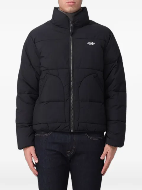 DICKIES quilted logo-patch jacket Black DK0A87OGBLK1