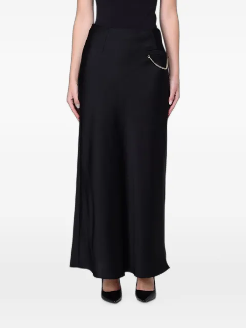 Armani Exchange chain-detail satin skirt Black XW002279AF21553