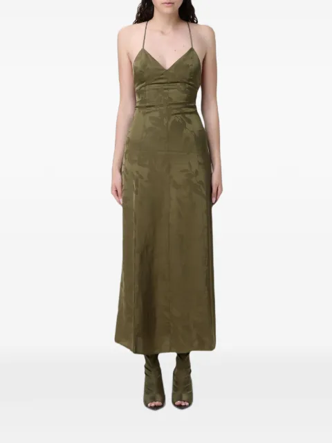 Armani Exchange damask-satin maxi dress Green XW002012AF21551